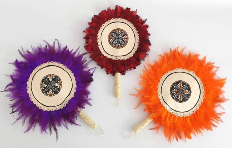 Tongan handicraft fans for sale